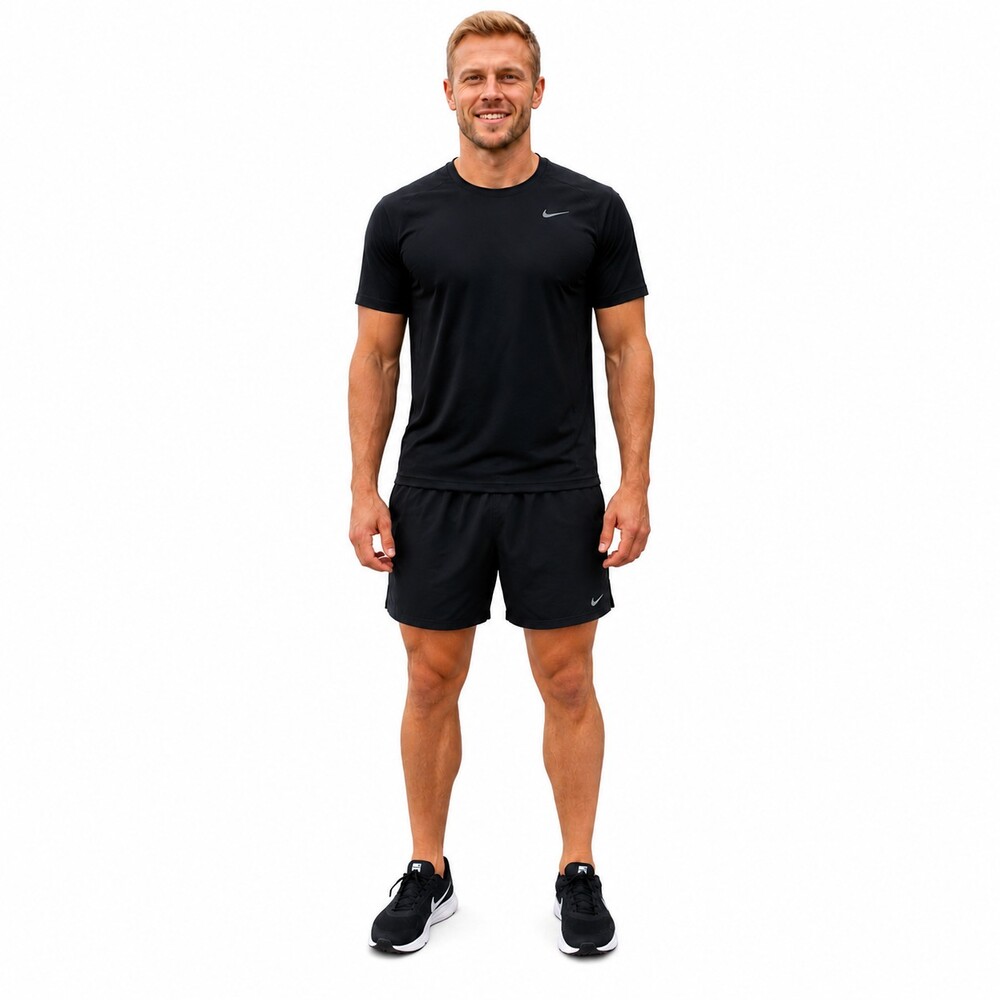 Nike Men's Dri-Fit 9 Inch Running Training Shorts Black X-Large $48 Value